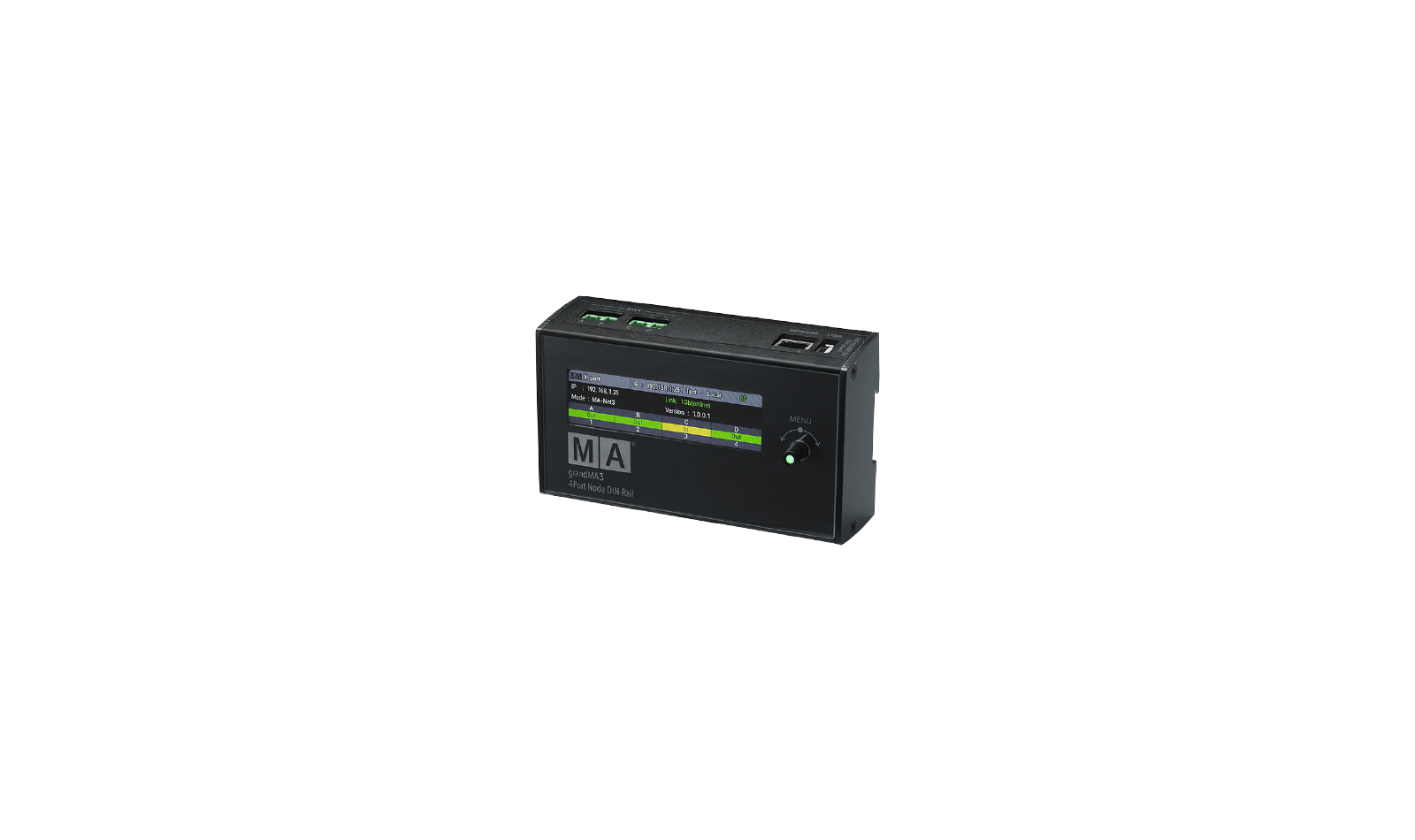 MA3 4Port Node DIN-Rail POE